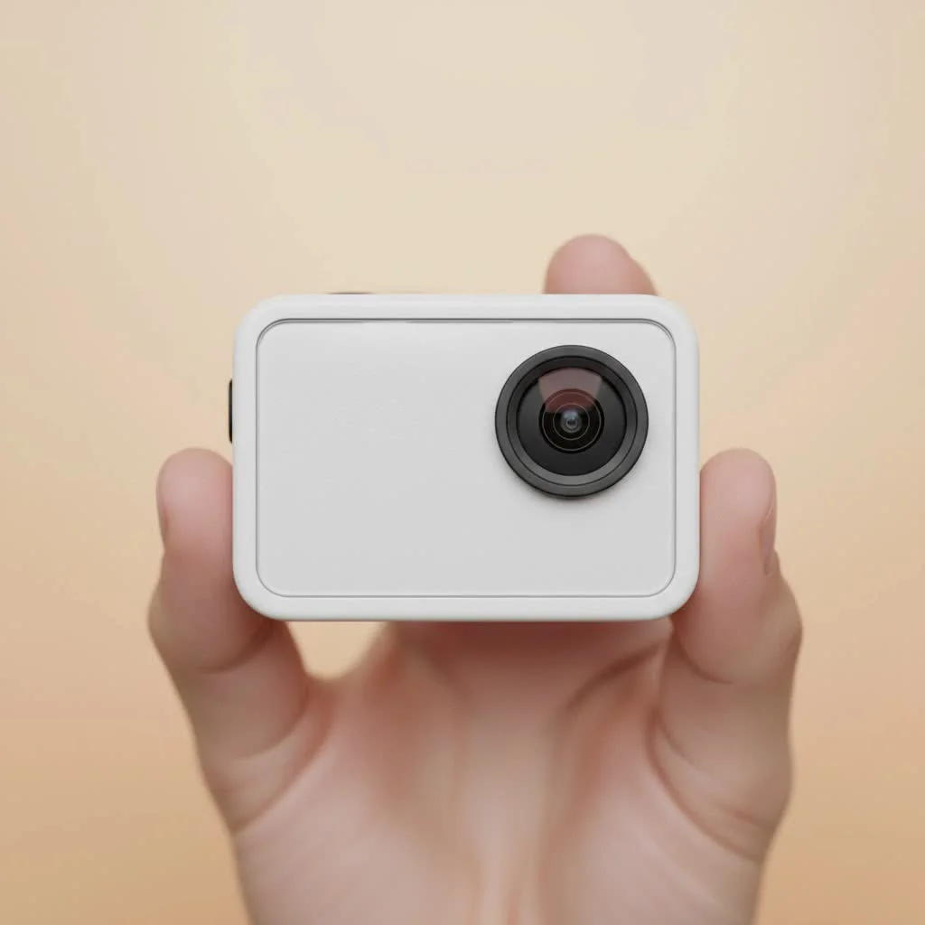 Insta360 action camera capturing a dynamic scene