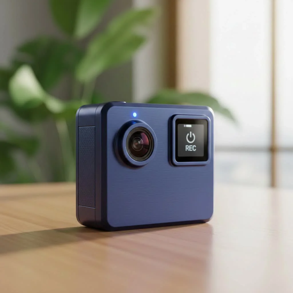 Insta360 X5 action camera capturing a dynamic 360-degree video