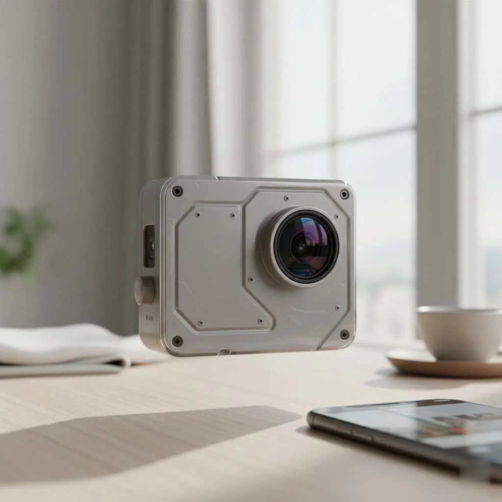 360 action camera capturing a scenic outdoor adventure
